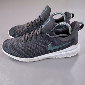 Nike Rival Renew Running Shoes Womens 9.5 Gray Fabric Knit Athletic Gym Sneakers